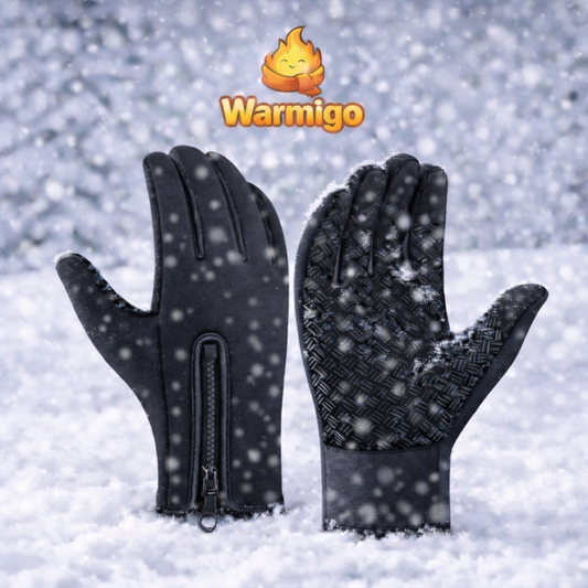 Rękawiczki Zimowe Warmigo™ – Wodoodporne, Ciepłe, Antypoślizgowe, Dotykowe