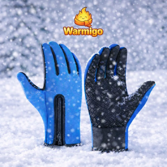 Rękawiczki Zimowe Warmigo™ – Wodoodporne, Ciepłe, Antypoślizgowe, Dotykowe